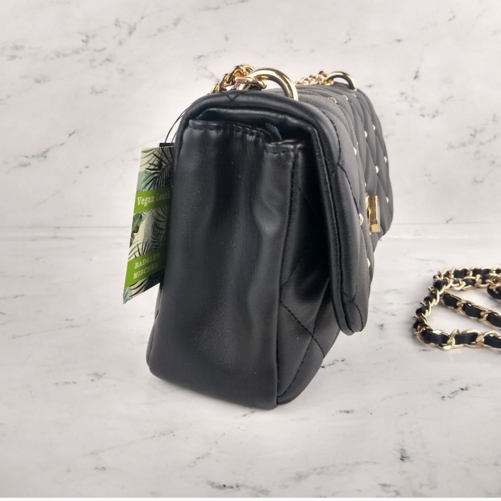 NEW Badgley Mischka Quilted Convertible Crossbody - Picture 6 of 6